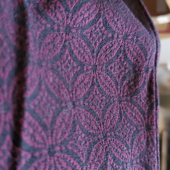 Mario Serrani Italy Burgundy/Black Patterned Pant - Picture 8 of 10